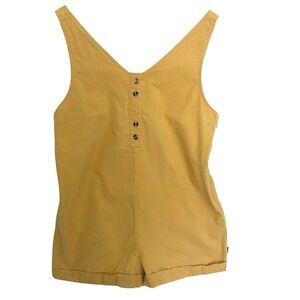 Passenger Fun Days‎ corduroy jumper romper overalls yellow women's M